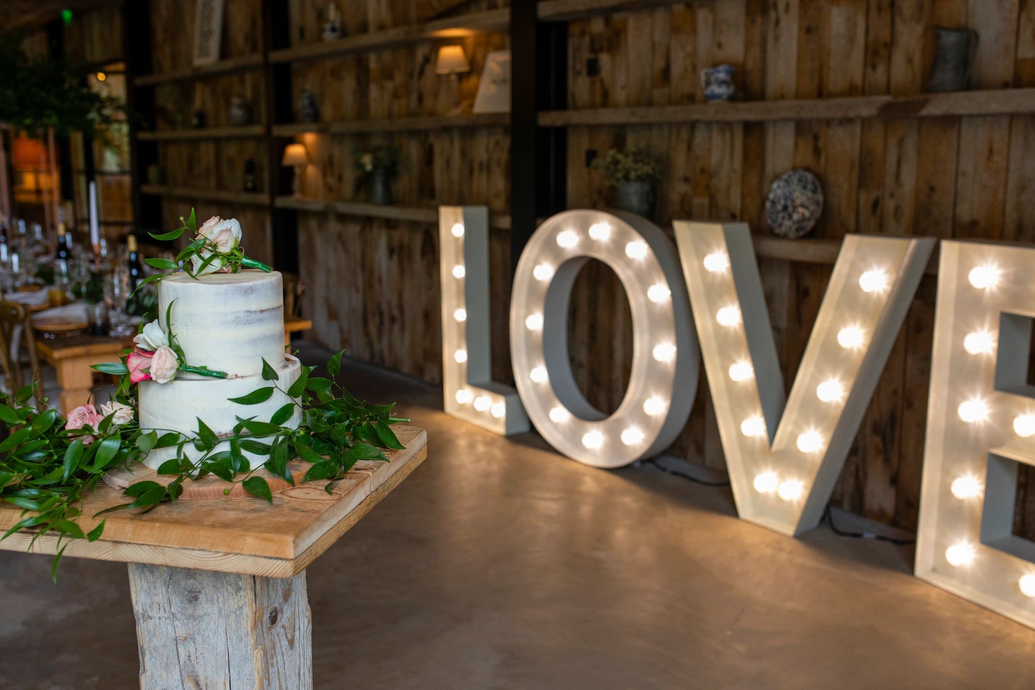 Decorated cake display ready for a celebration