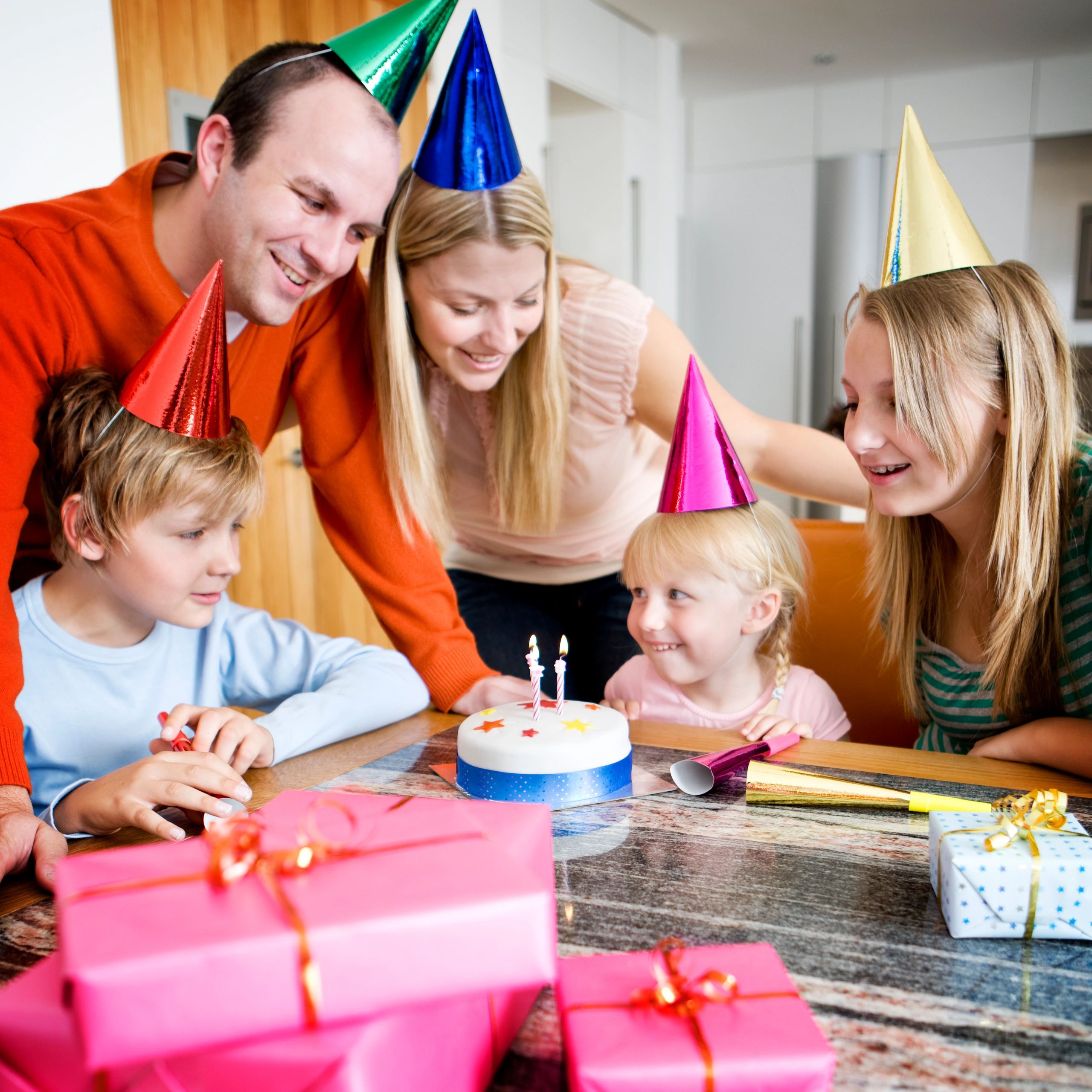 Child excited at a birthday celebration
